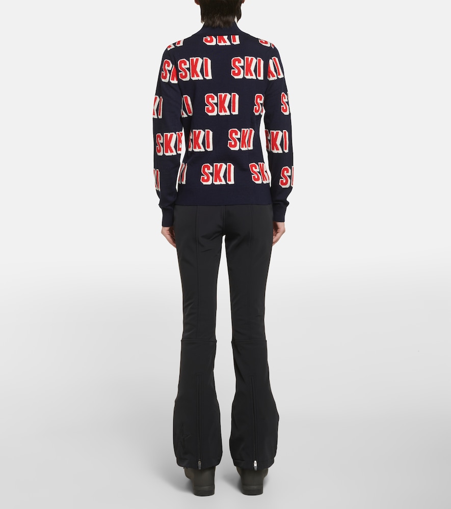 Perfect Moment Wool jacquard turtleneck sweater