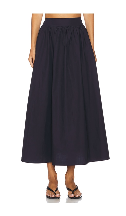 Susana Monaco Poplin Midi Skirt in Black. S. Also in