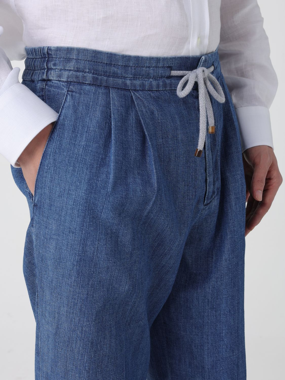 Pants Men color Blue