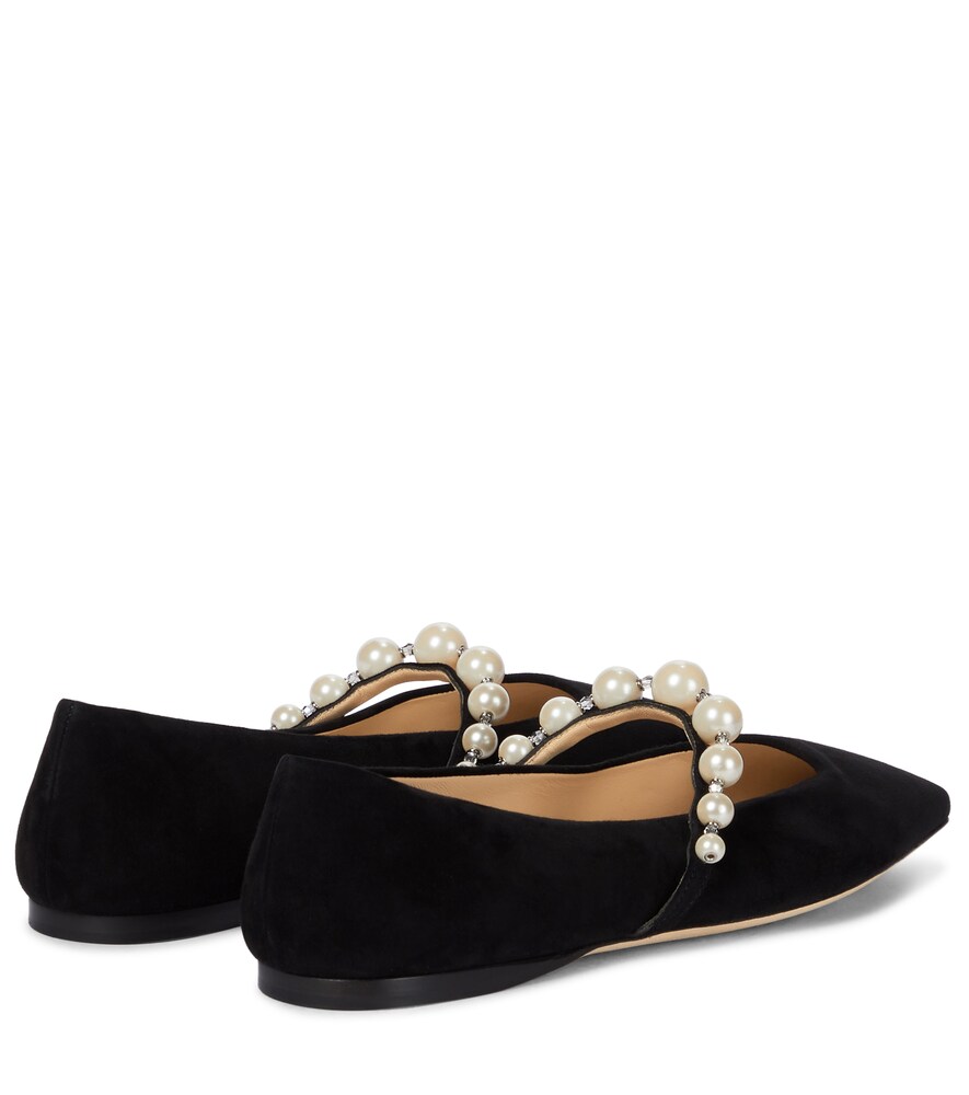 Ade embellished suede ballet flats