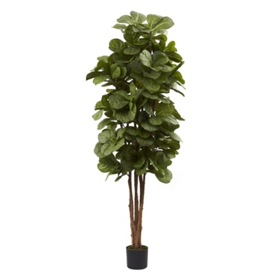 6' Fiddle Leaf Fig Silk Tree, Green