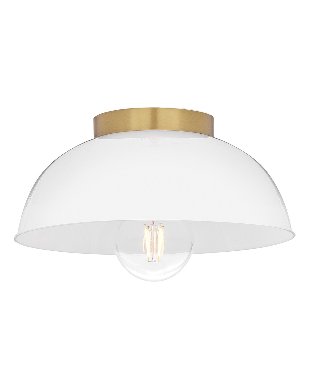 Lacquered Brass LED Flush Mount from the Stu Collection