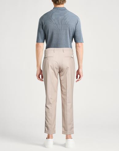 Man Pants Beige Size 40 Polyester, Viscose, Elastane