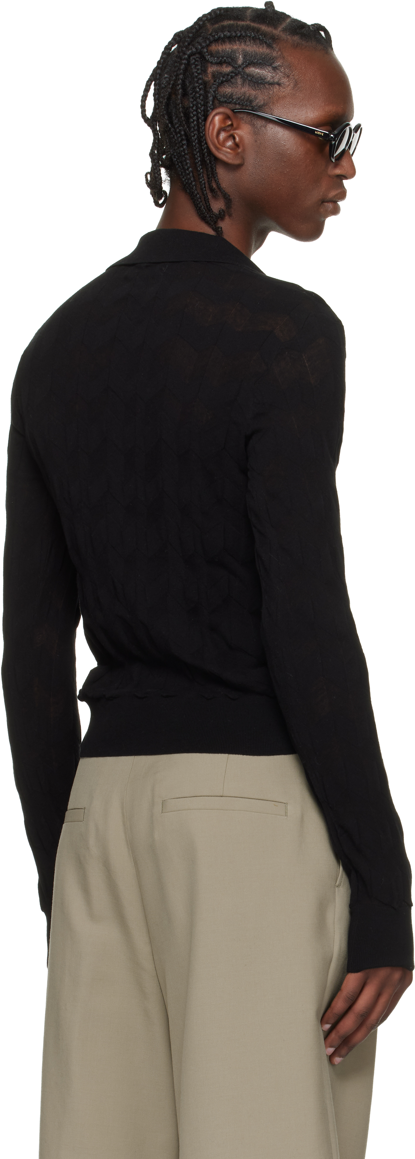 Black Knit Polo
