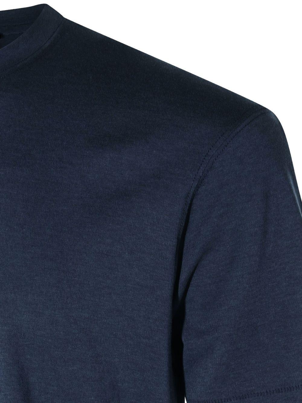 Embroidered Logo Crewneck T-Shirt — Navy