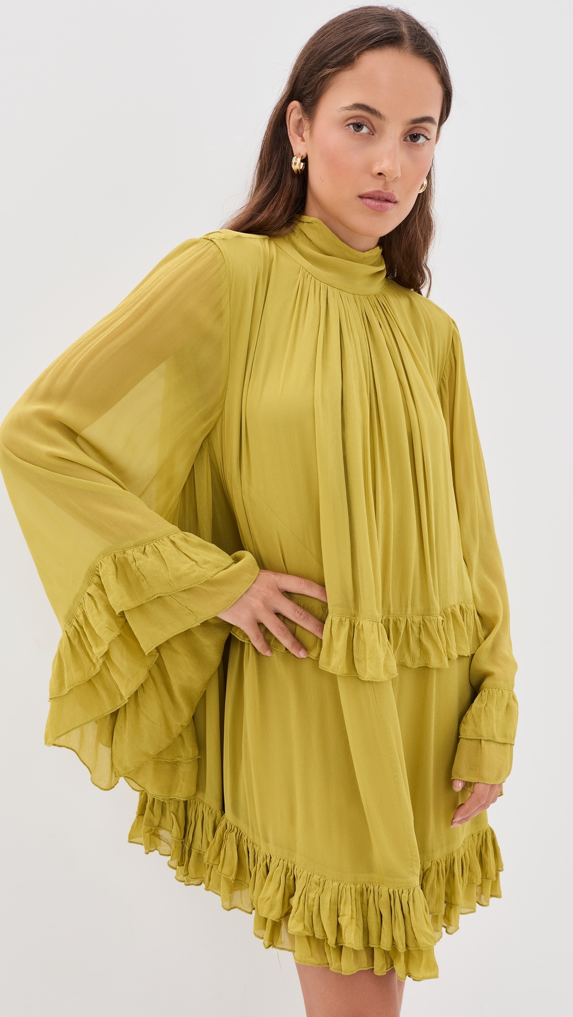 Lena Dress Chartreuse