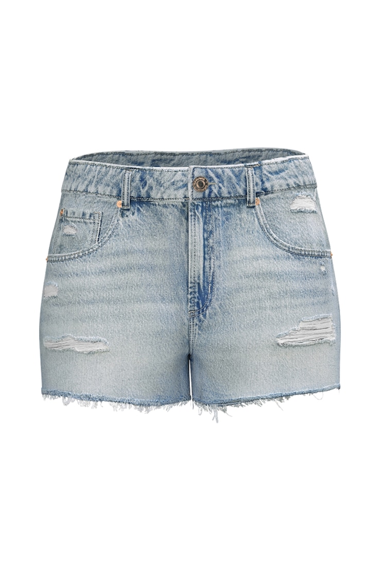 Denim Festival Shorts - Blue - Women Clothing