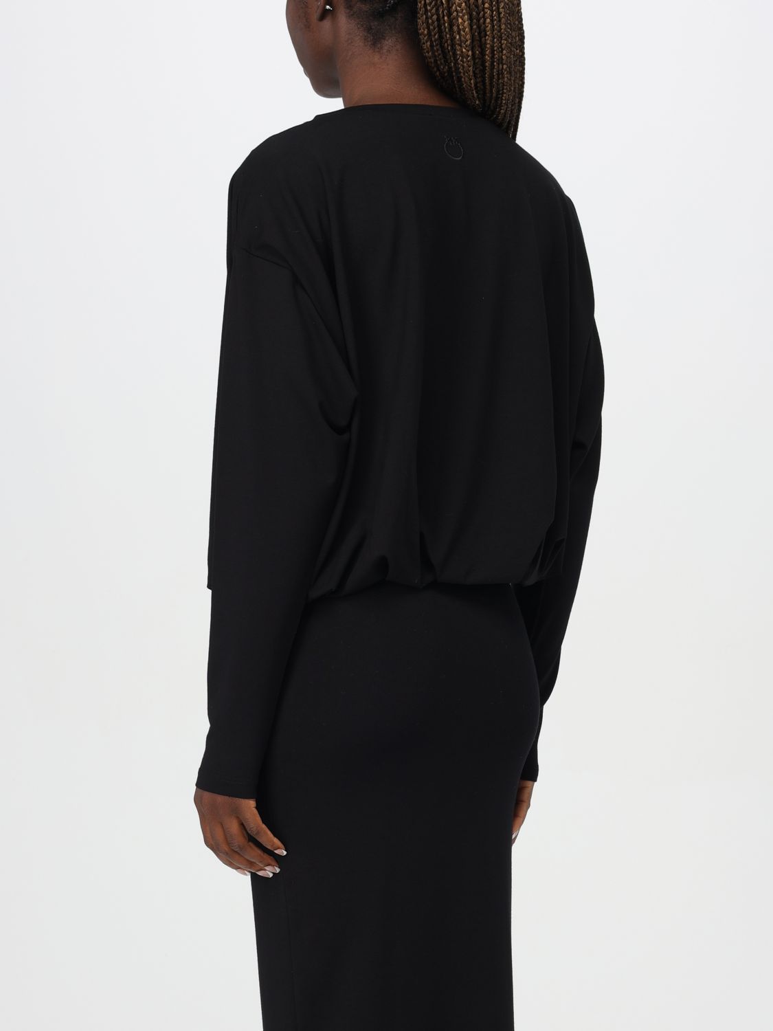 Draped jersey T-shirt - Black