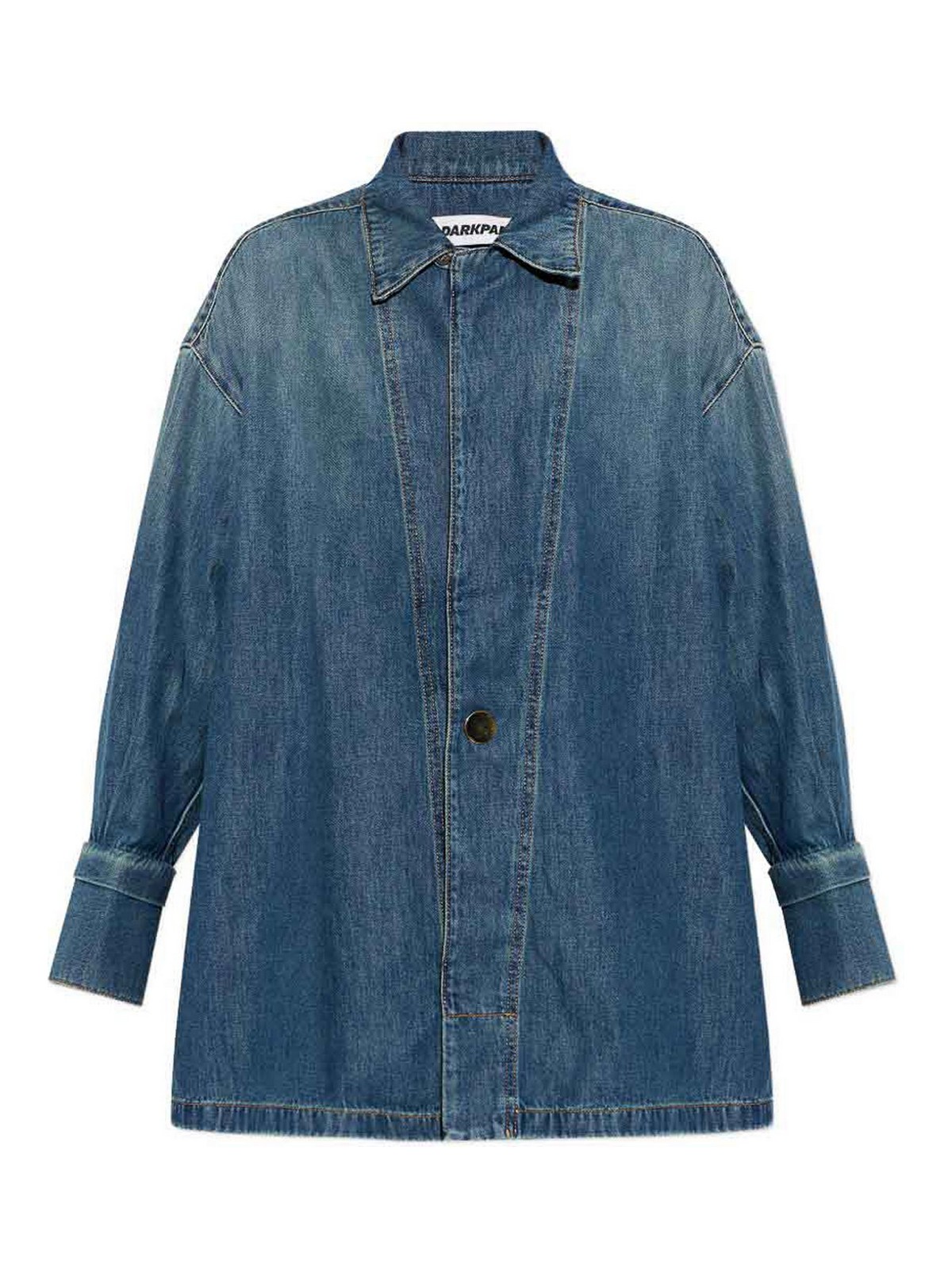 Jodie tunic-style shirt in blue denim