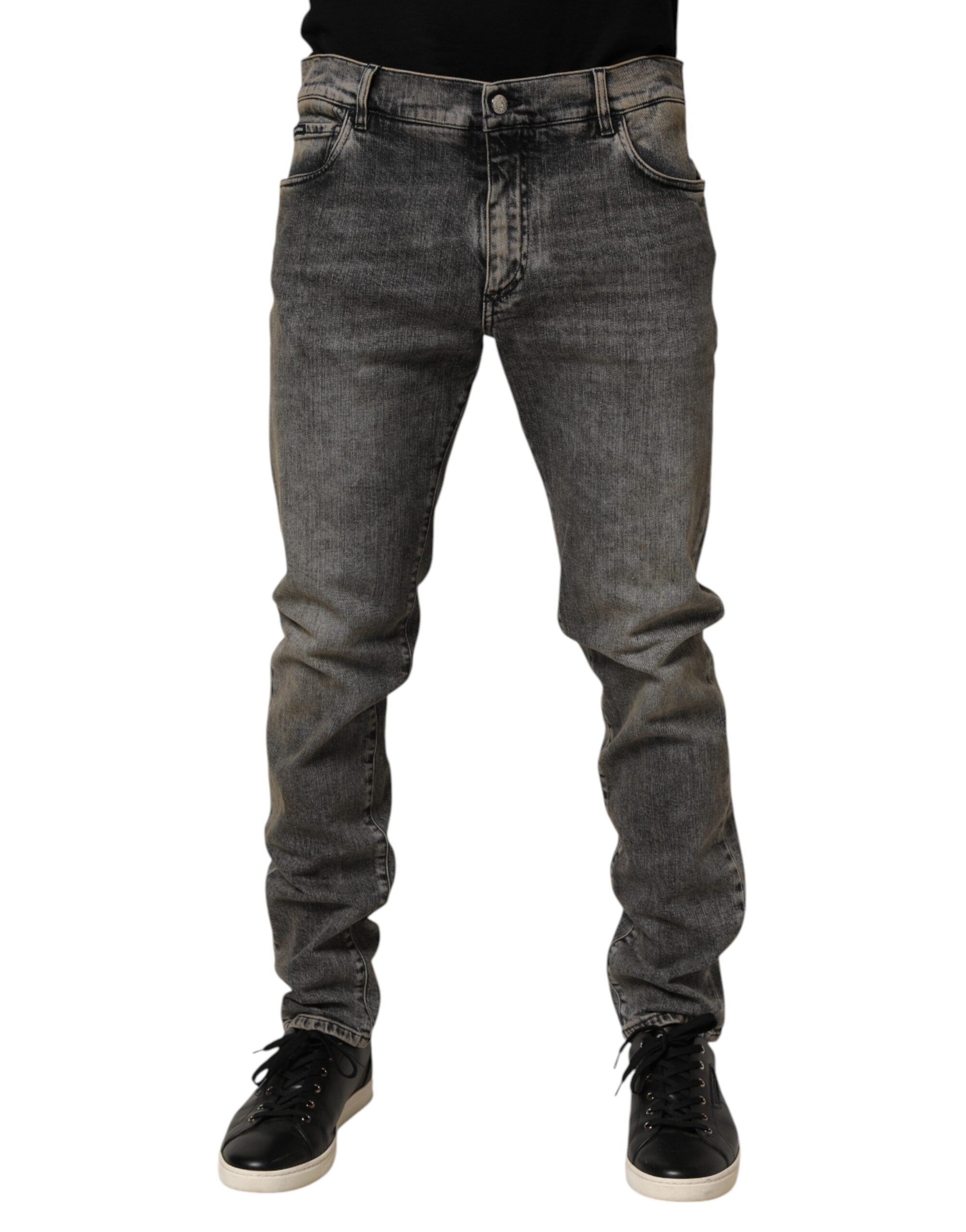 Cotton Stretch Jeans — Gray