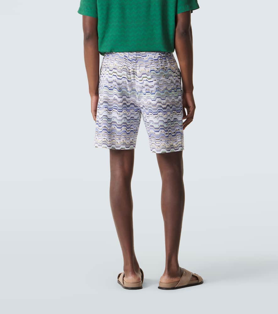 Zigzag cotton shorts