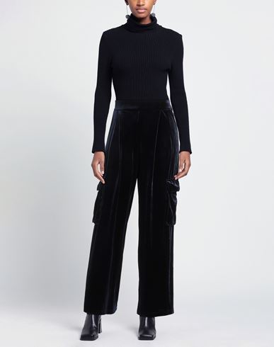 Woman Pants Navy Size M Polyester, Elastane