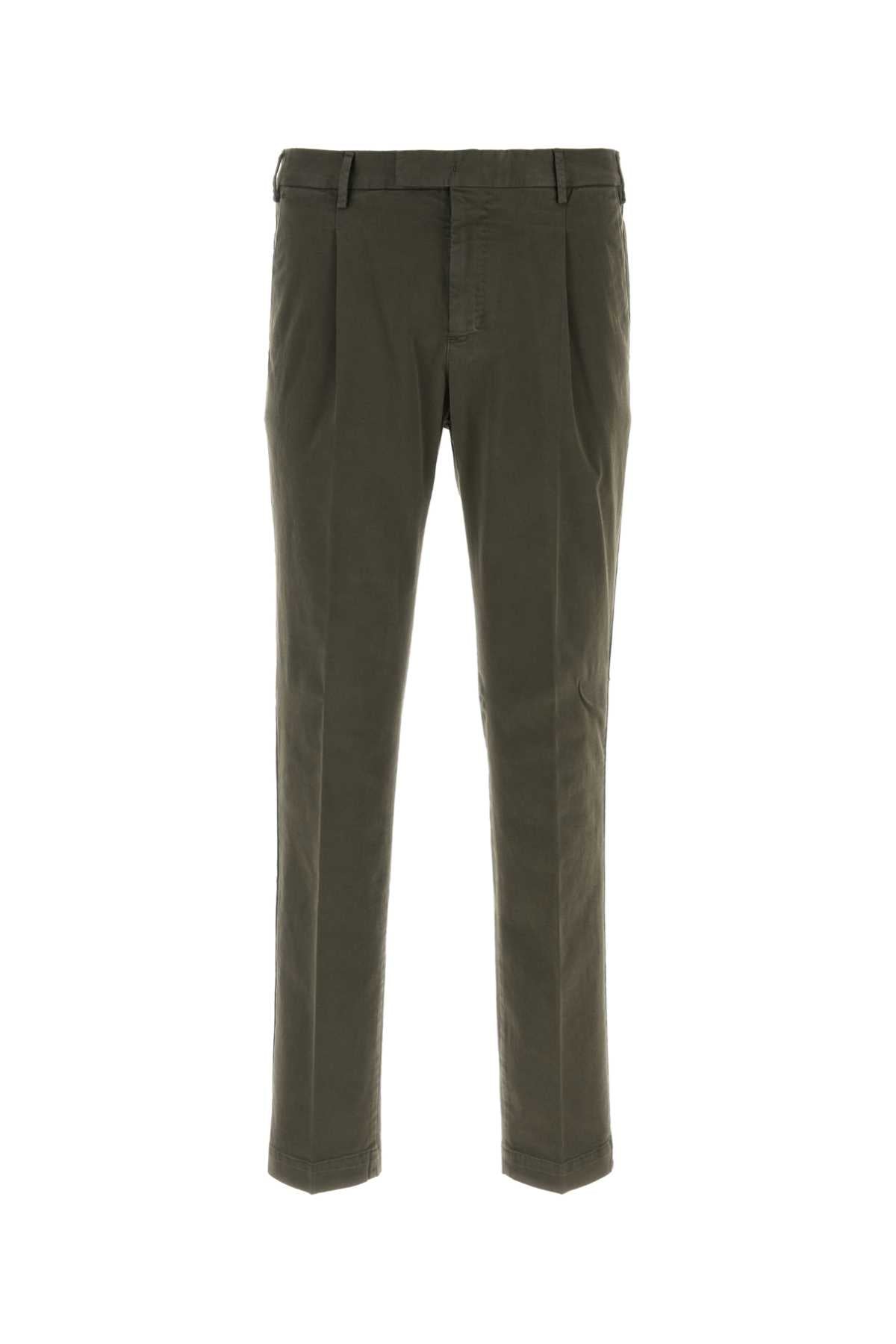 Stretch Cotton Trousers — Green
