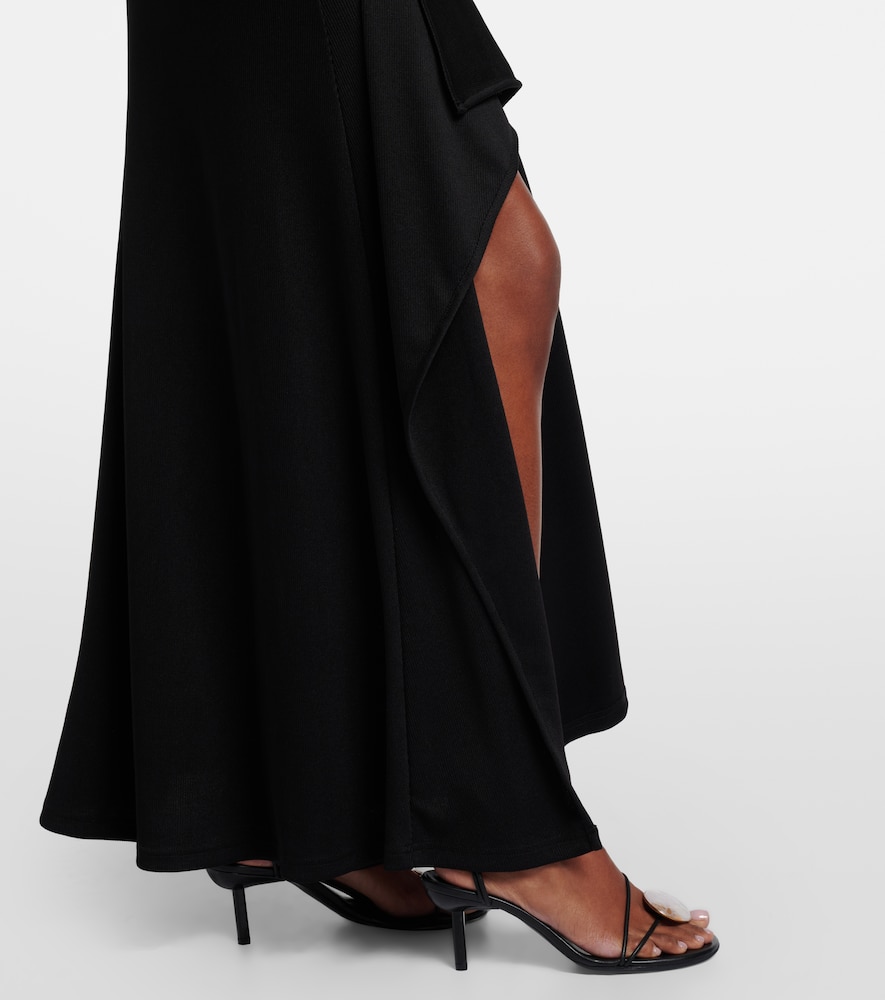 Droplet Crystal cutout embellished maxi dress