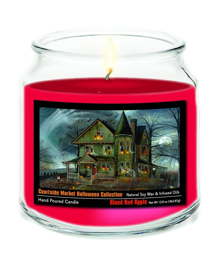 Halloween Collection Haunted House Blood Red Apple Soy Wax Candle