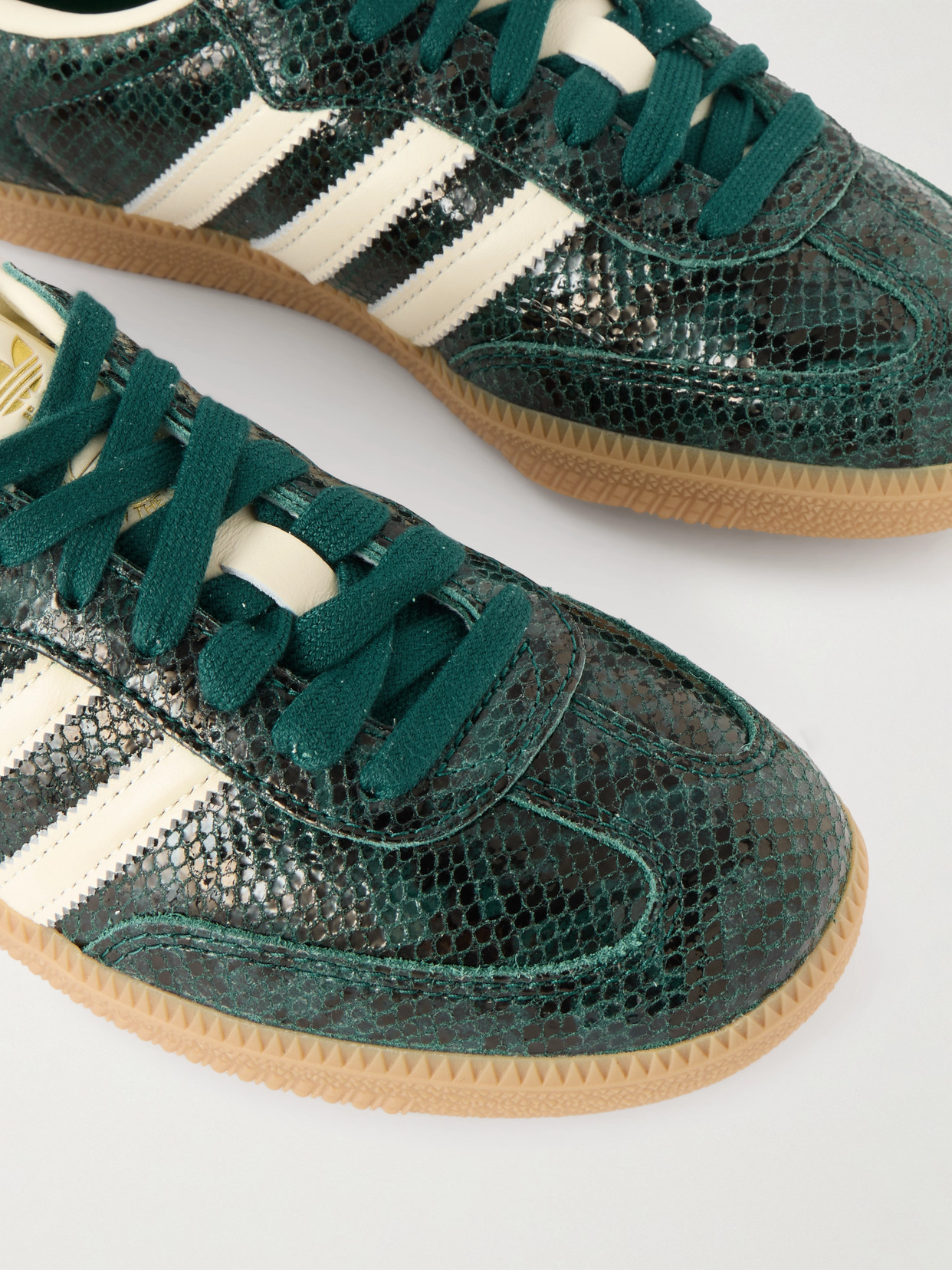 Samba Og Leather-trimmed Snake-effect Sneakers - Animal print