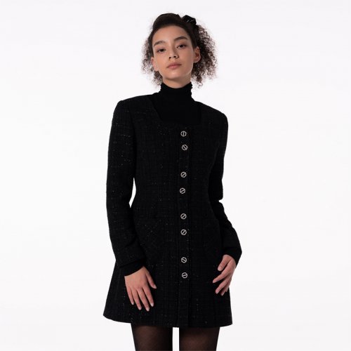 TWARD SQUARE NECK LACE ONE PIECE MBCFOP001BK
