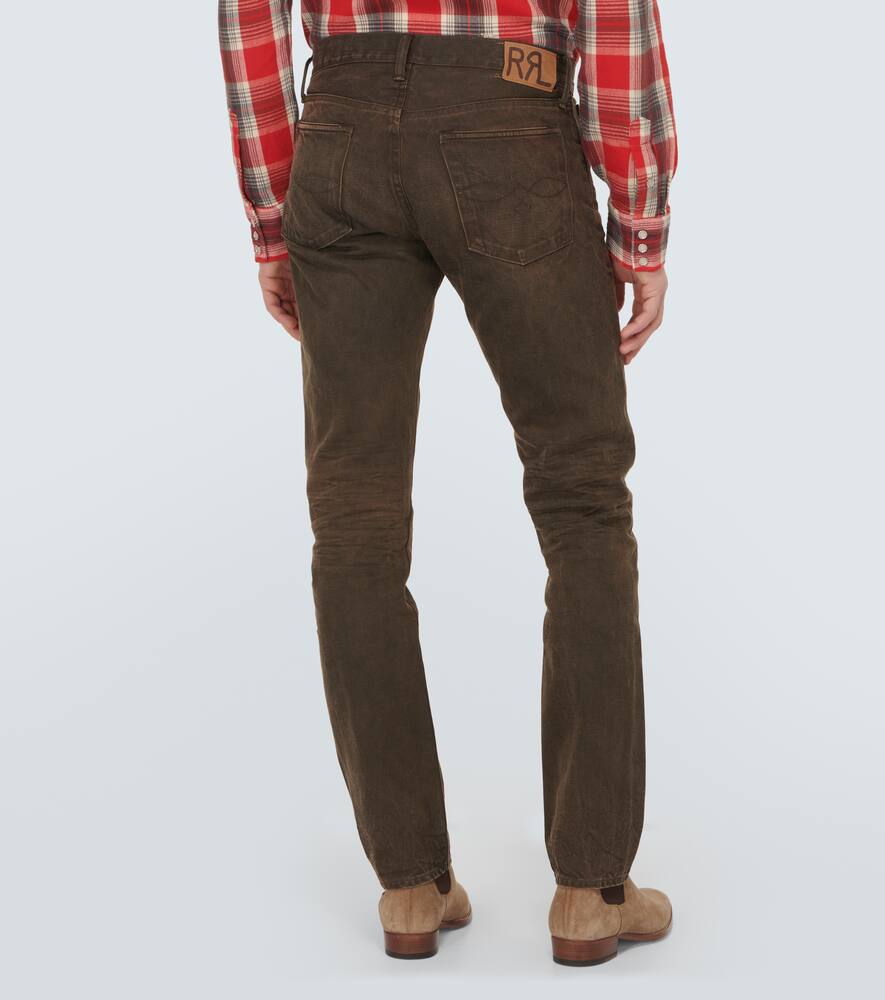 RRL Patched slim jeans