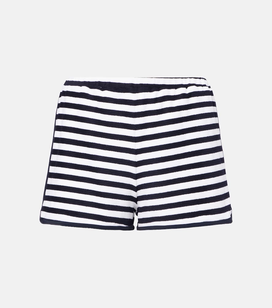 Striped terry shorts