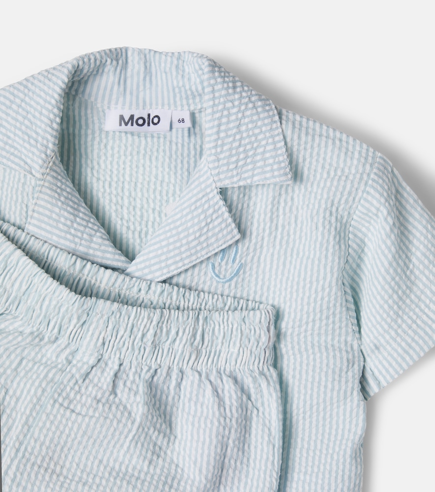 Baby Eyou striped cotton pajamas