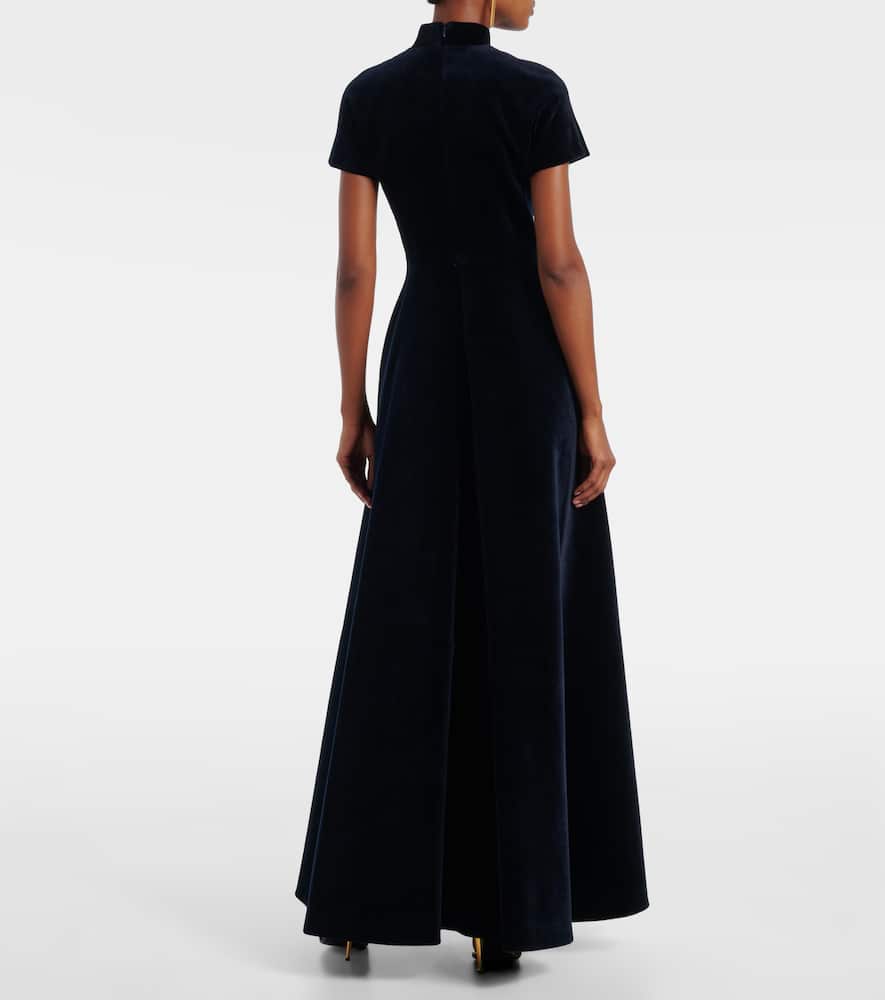 Malinda cotton velvet gown