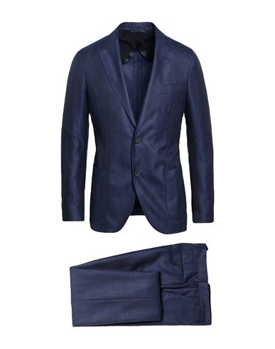 Man Suit Navy Size 40 Wool, Silk, Linen