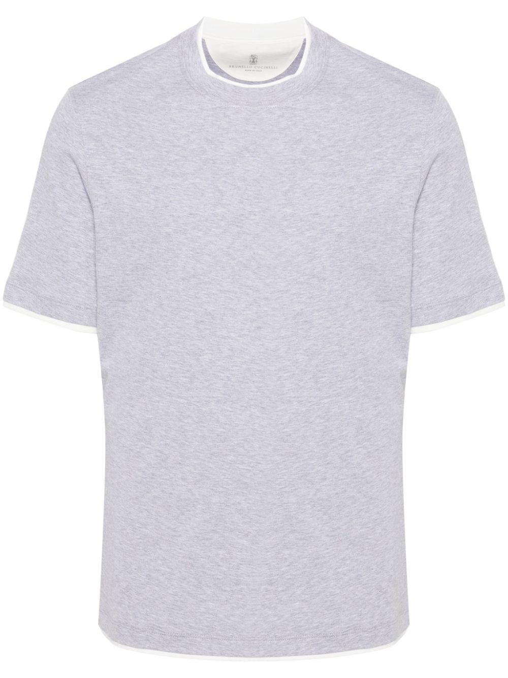 T-Shirt With Faux-Layering
