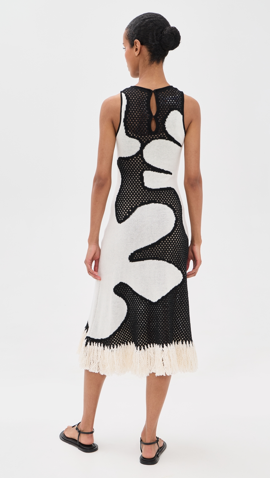 Gardenia Dress Black White