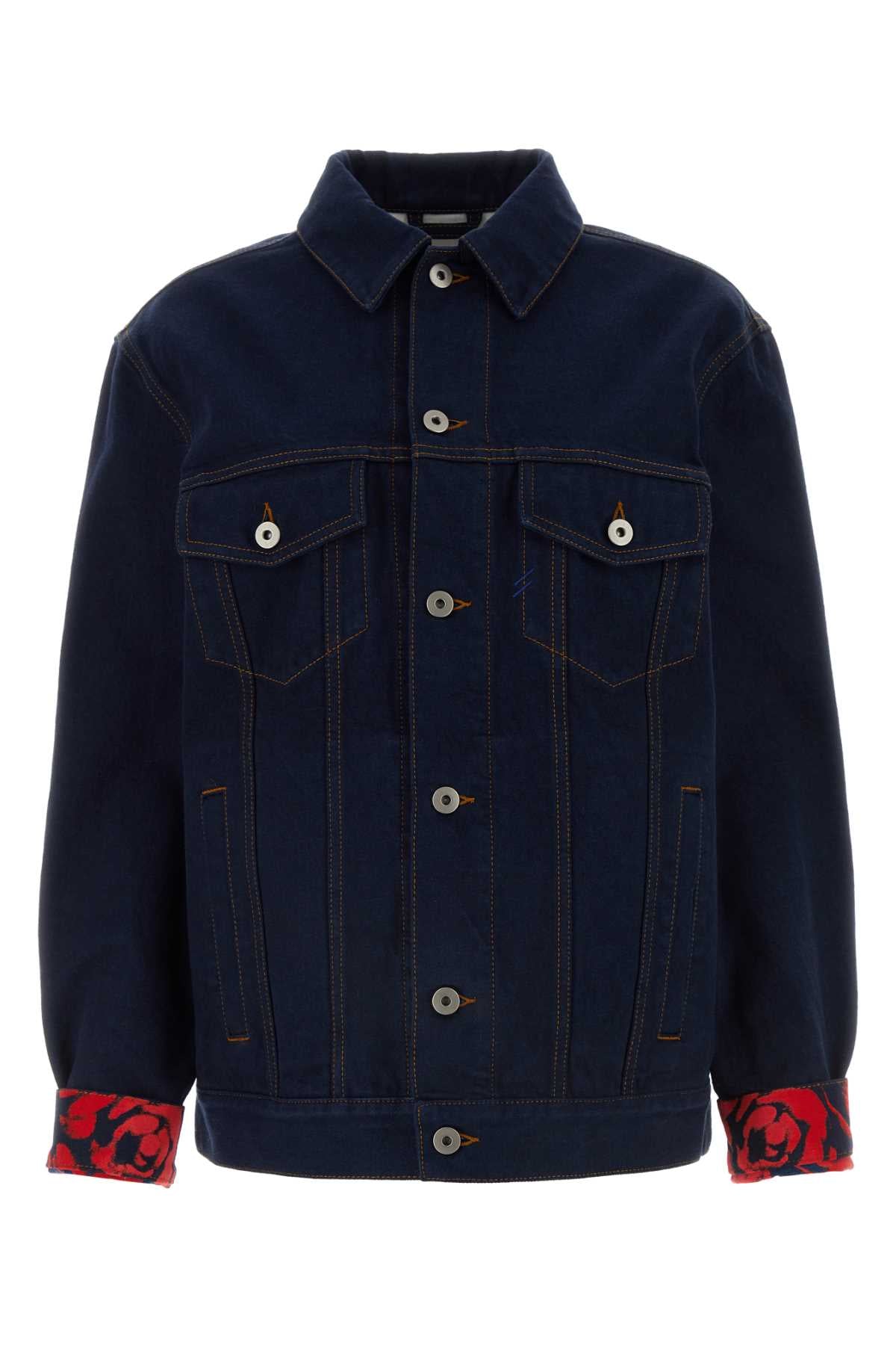 Cotton Denim Jacket — Navy