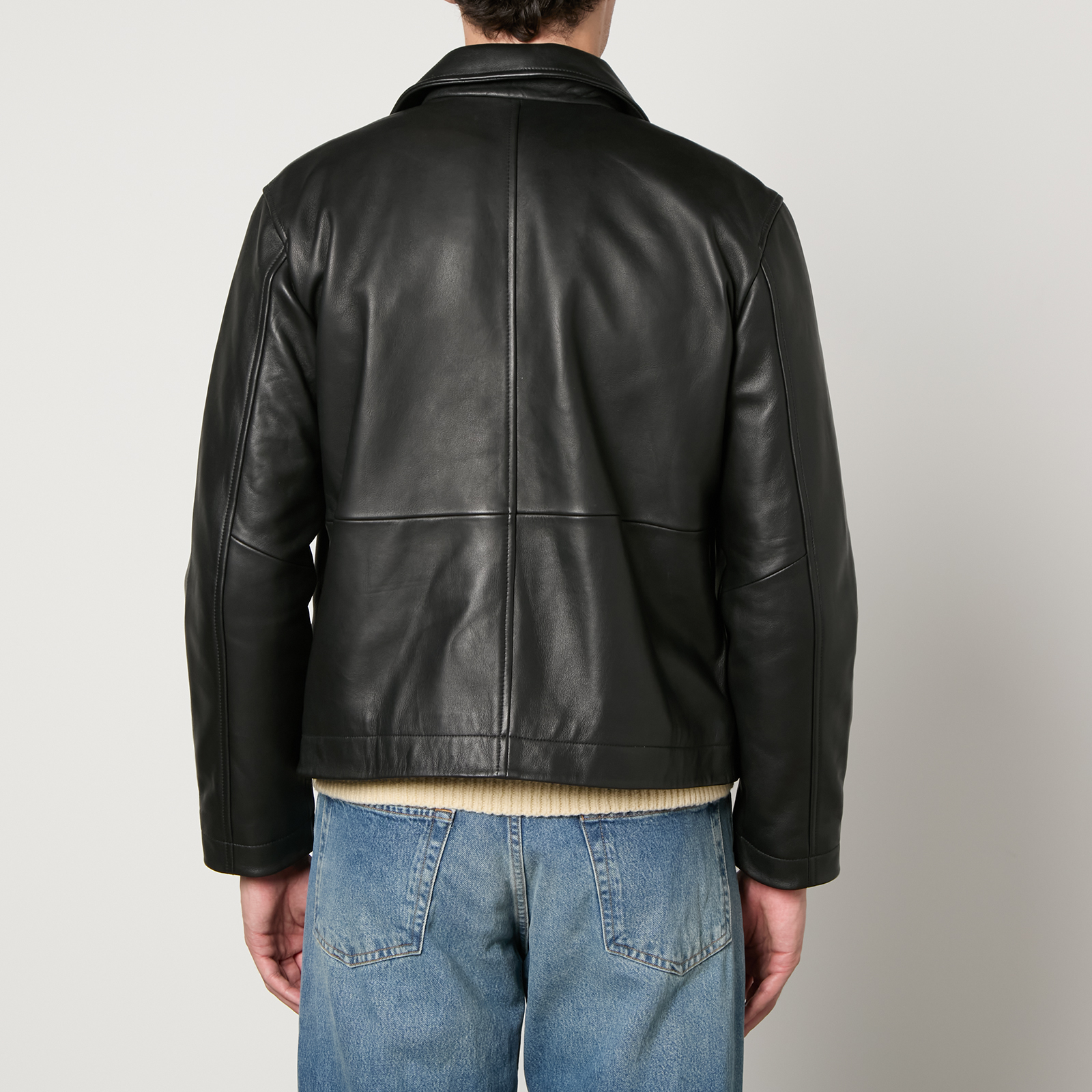 Sunflower Short Classic Leather Jacket - IT 48/M