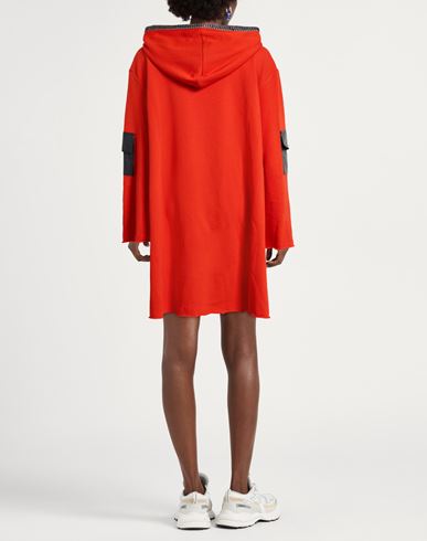 Woman Mini dress Tomato red Size 4 Cotton, Polyester