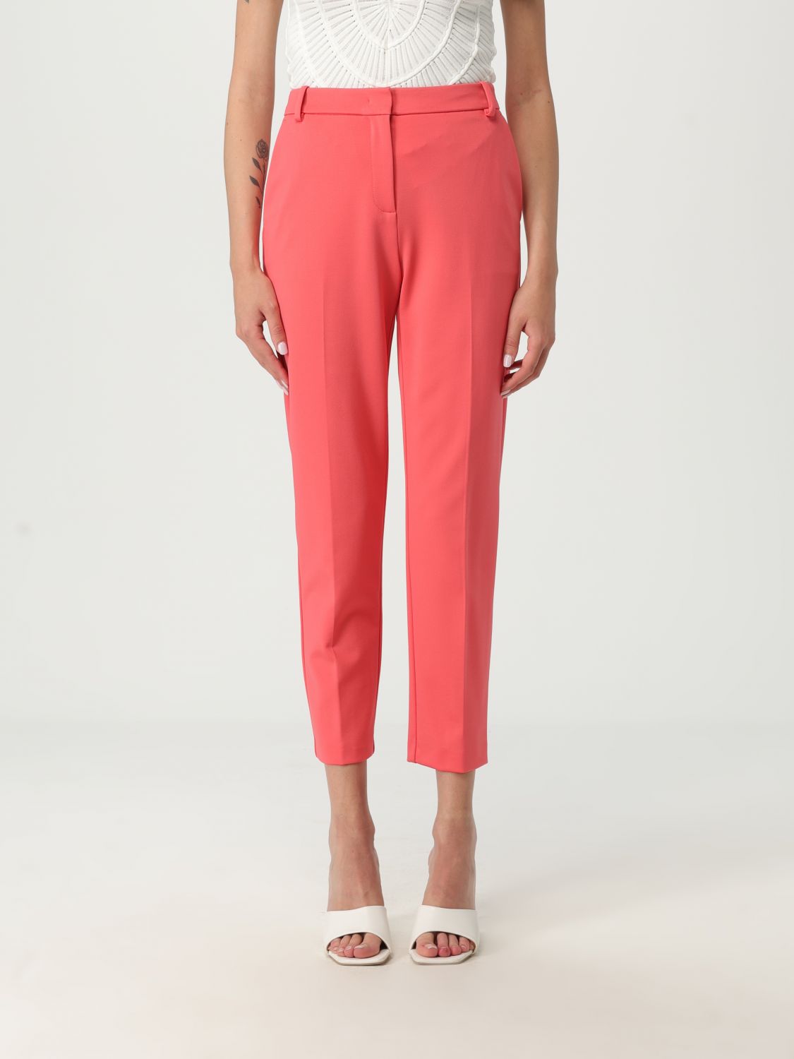 Inset-pockets tailored trousers - Neutrals