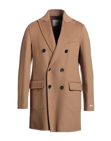 Paltò Man Coat Camel Size 36 Wool, Nylon