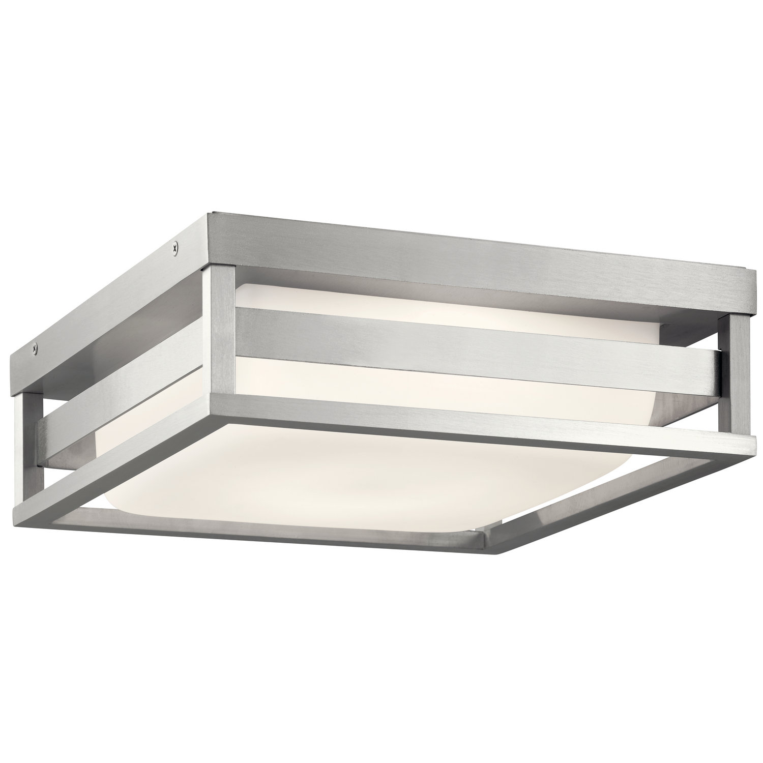 12" Outdoor Ceiling Light in Brushed Aluminu