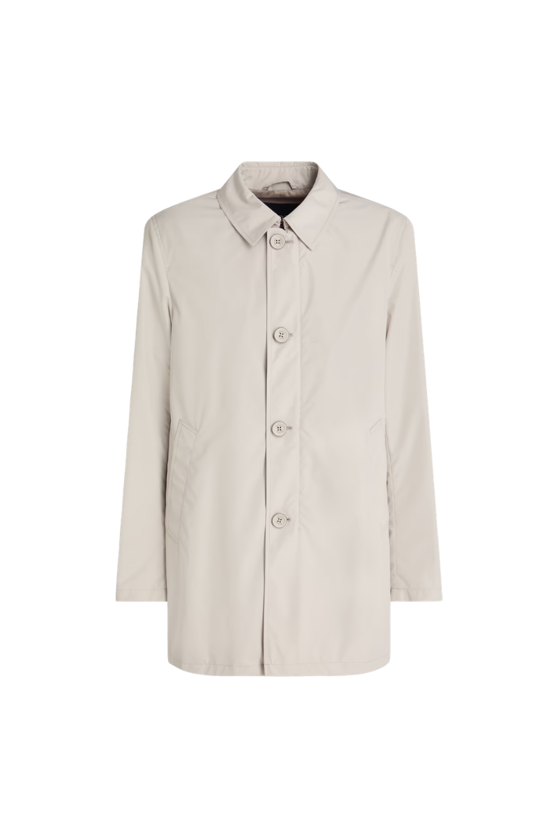 Lightweight Nylon Coat — Beige