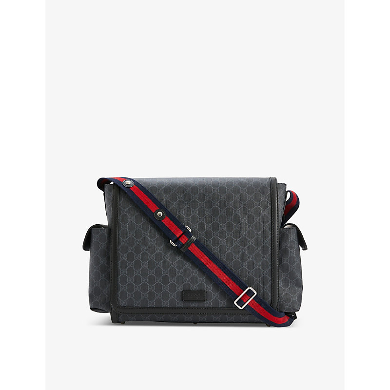 Black/grey Monogram-print Coated-canvas Changing bag 1SIZE