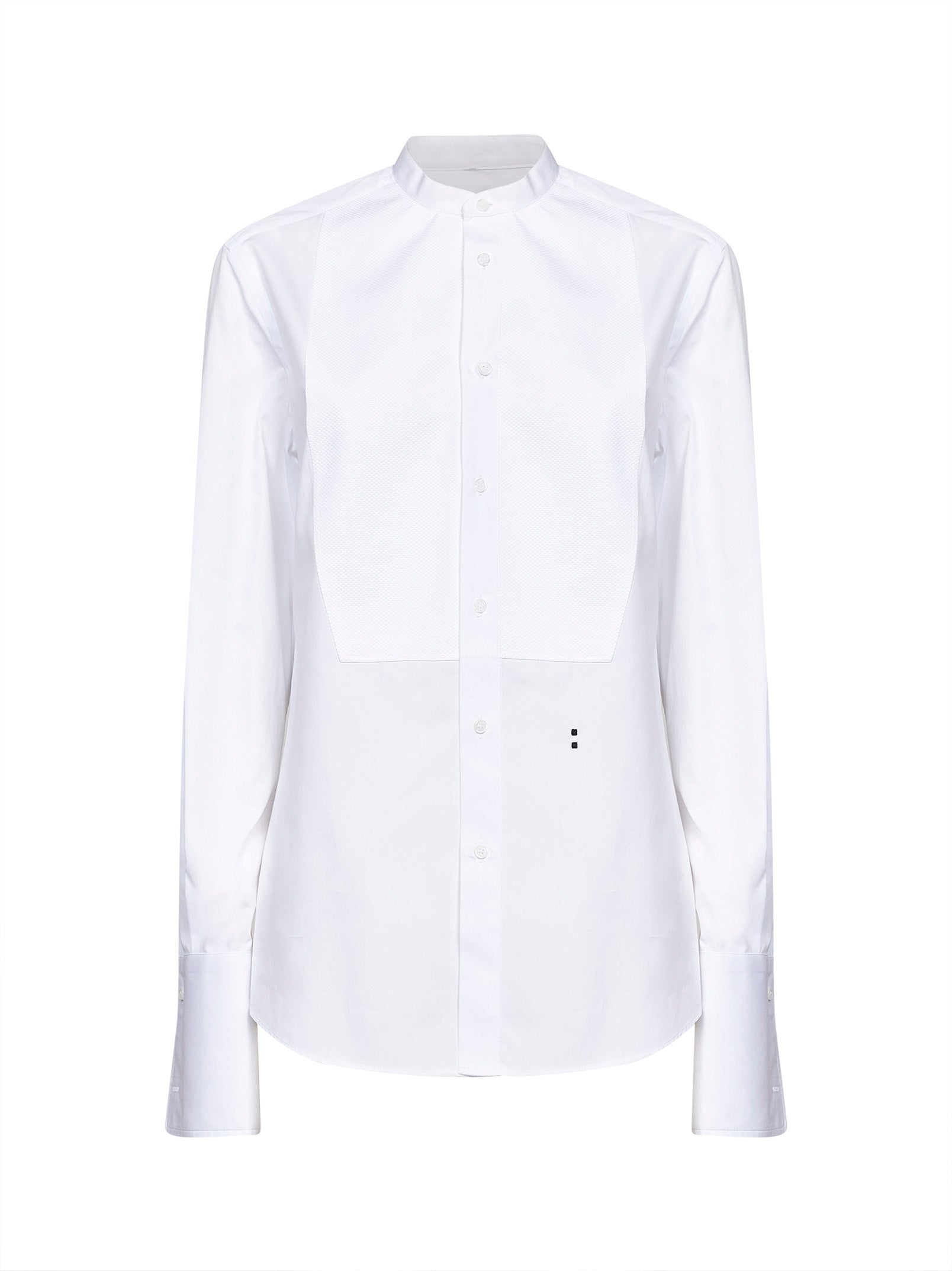 Piqué Cotton Poplin Shirt — White