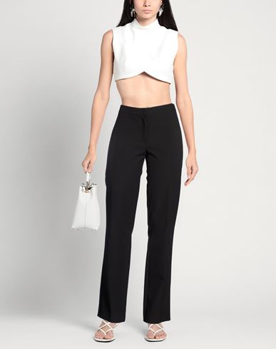 Woman Pants Black Size 12 Polyester, Elastane