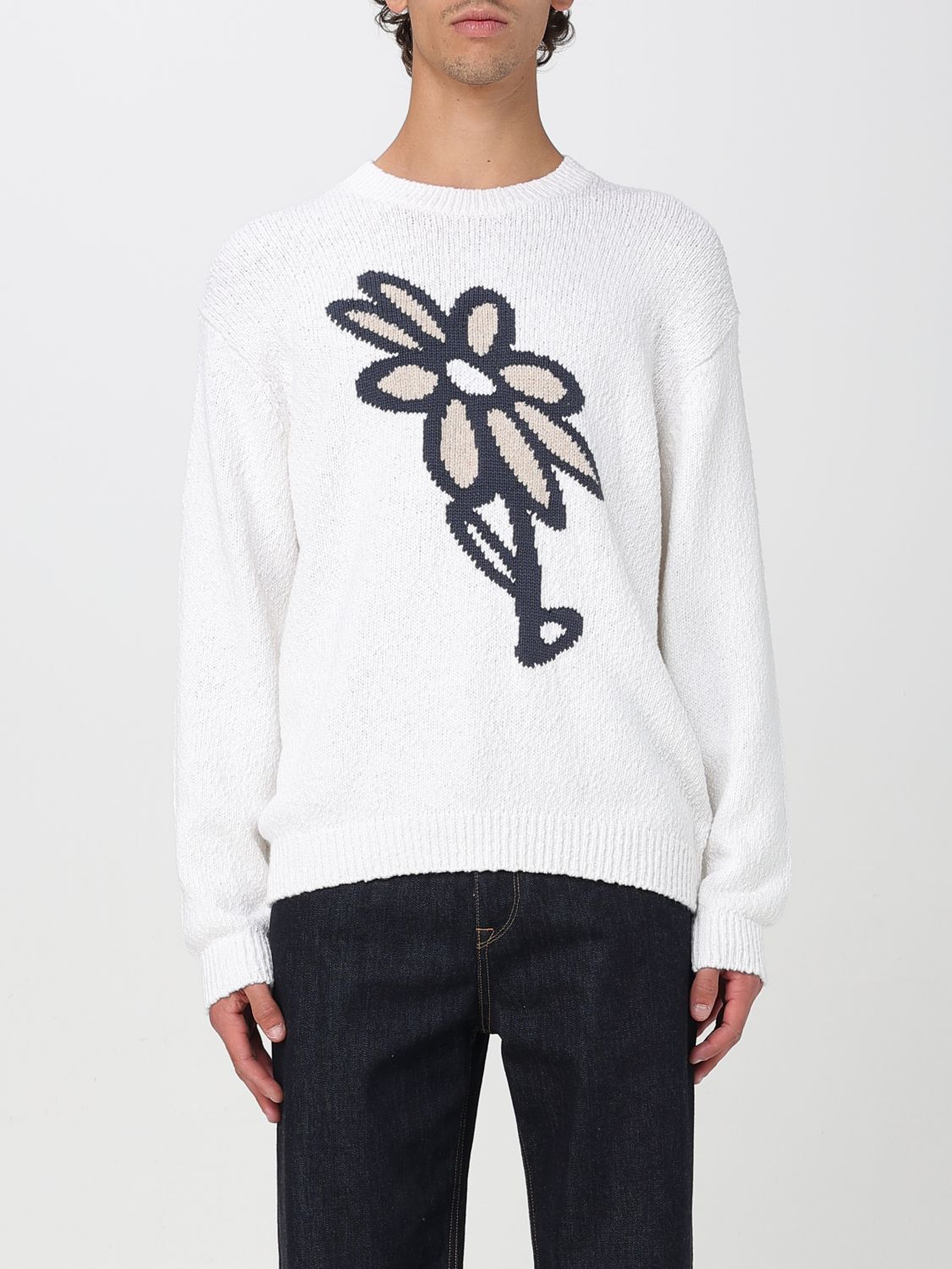 Maison Kitsuné Daisy-intarsia jumper - White