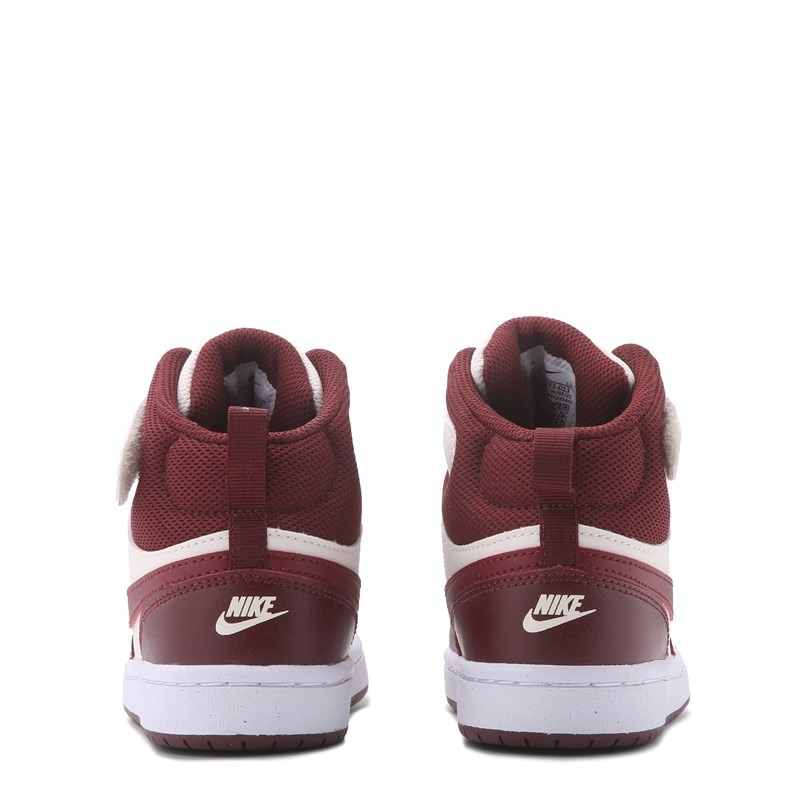 Kids' Court Borough Mid 2 High Top Sneaker Little Kid Shoes (Sail/Burgandy)