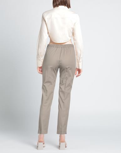 Hira Woman Pants Taupe Size 6 Cotton, Elastane