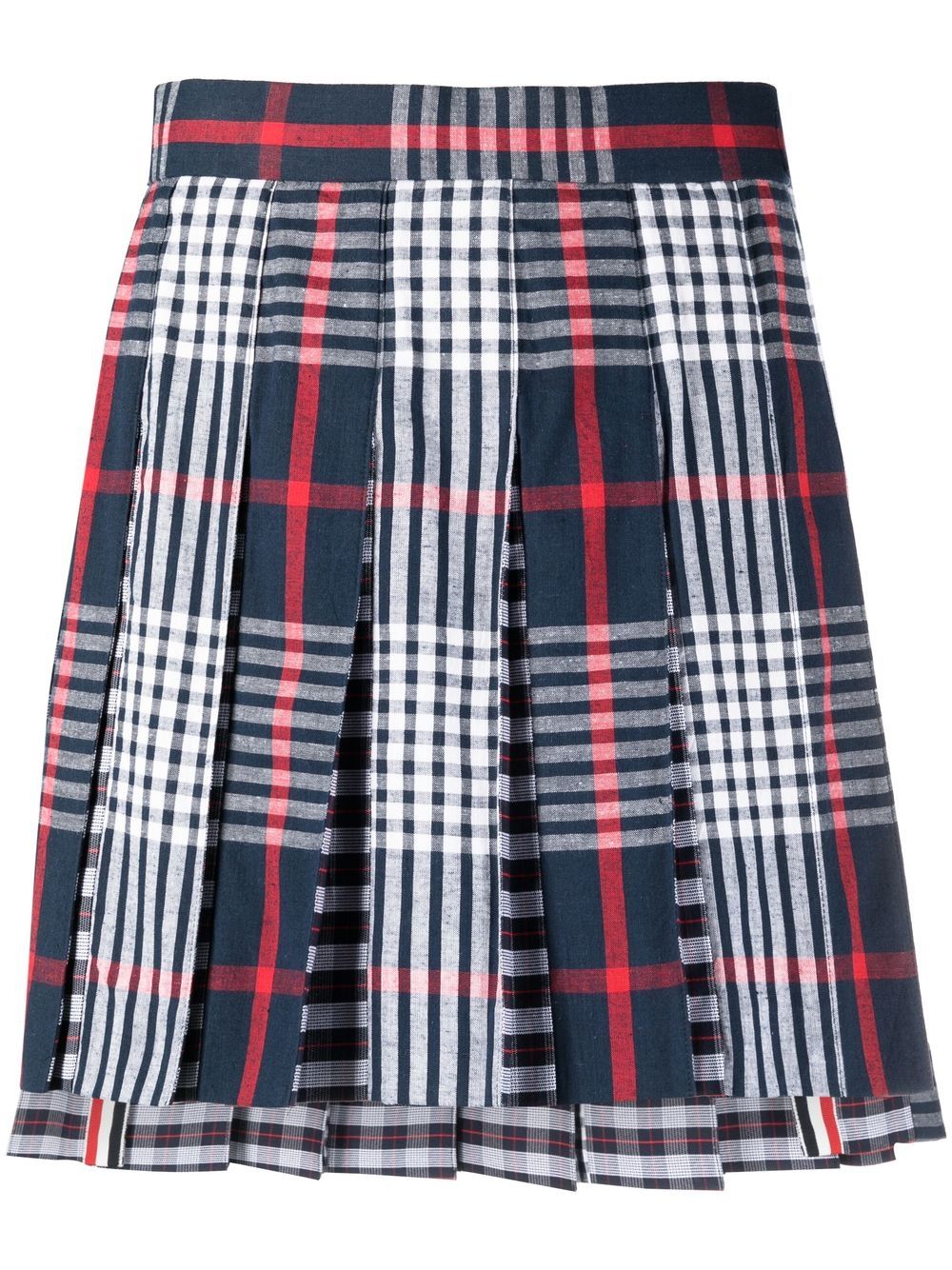 Pleated asymmetrical skirt - Blue