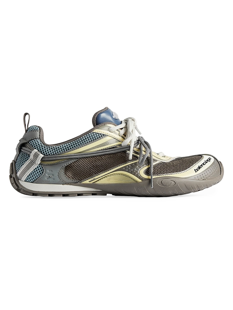 Men's Radar Gradient Lines Sneakers - Brown Blue Yellow Grey