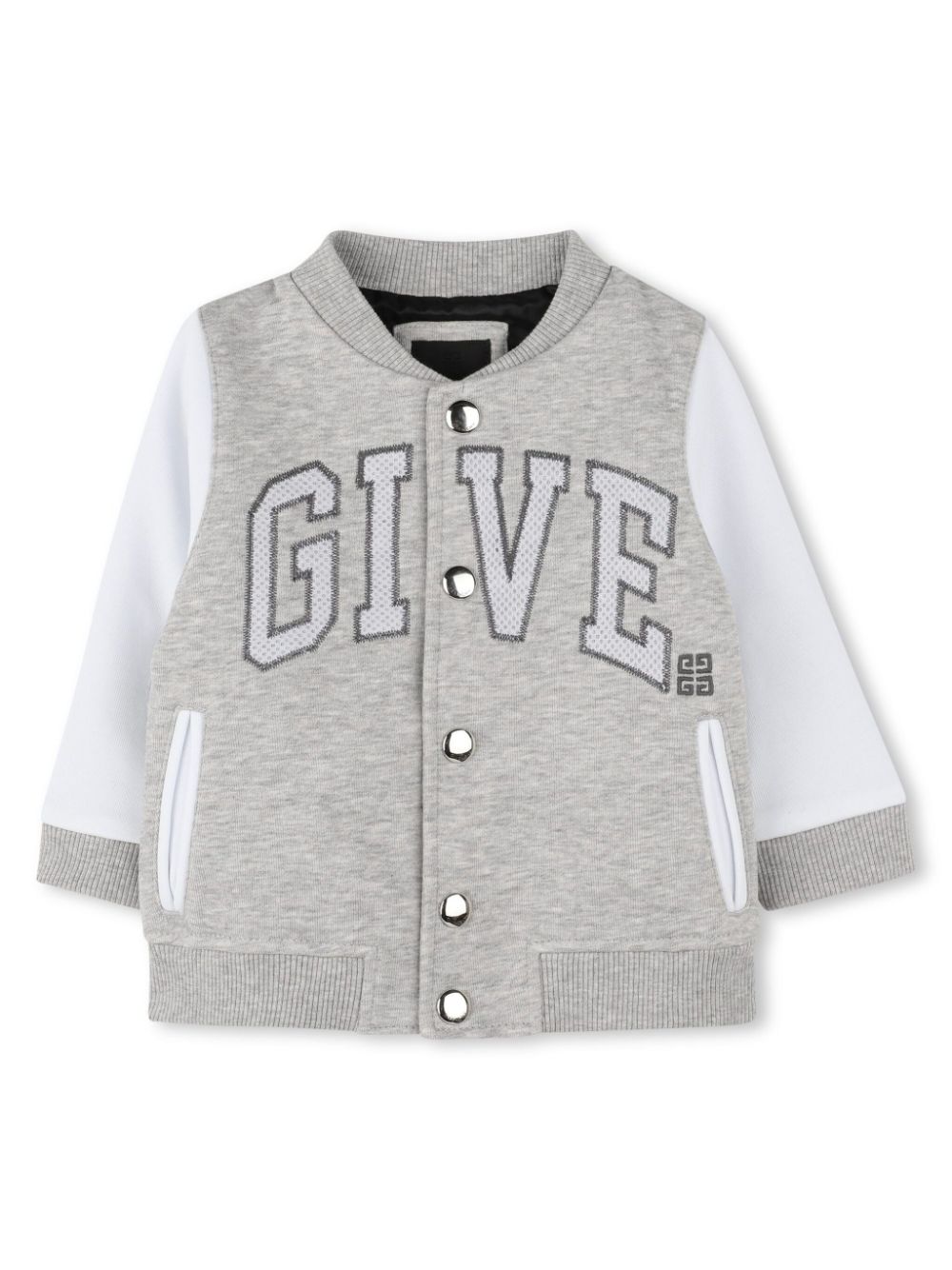 Logo-appliqué jacket - Grey