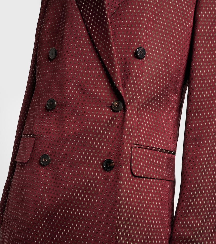 Polka-dot double-breasted blazer