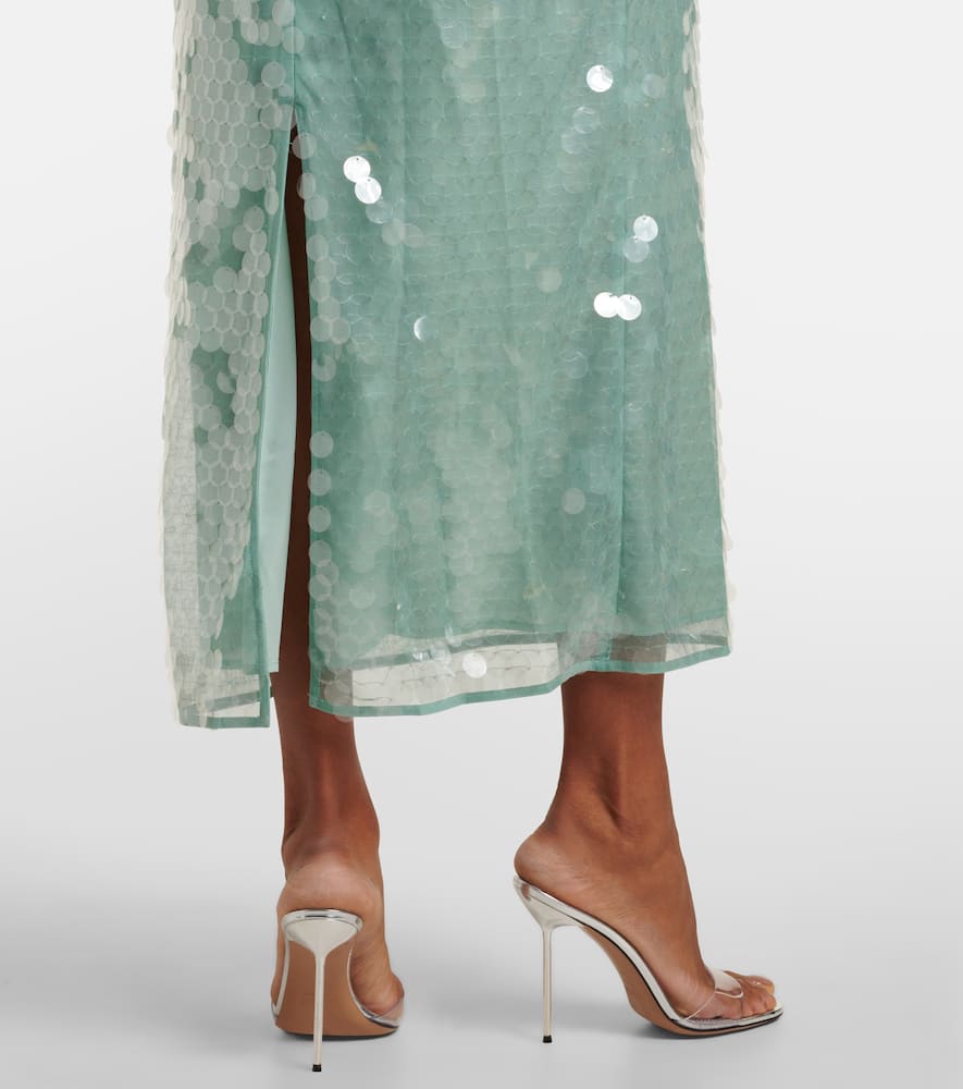 Casey sequined strapless maxi dress