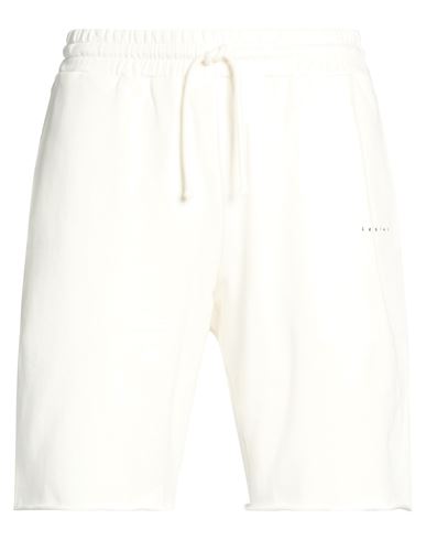 Man Shorts & Bermuda Shorts Ivory Size M Cotton