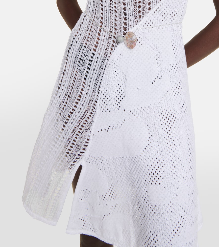 Sleek halterneck knit minidress