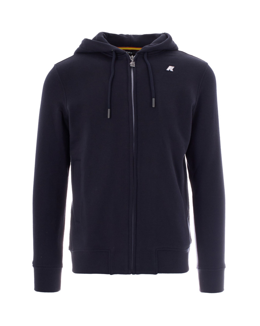 Navy Blue Logo Hood Sweatshirt