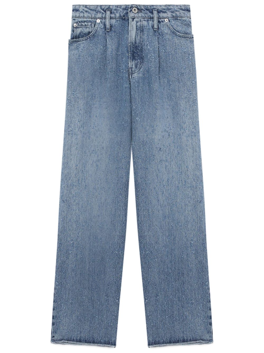 Mid-rise straight-leg jeans - Blue